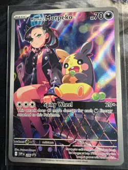 Pokemon TCG Marnie's Morpeko 206 Black Star Promo Card Near Mint Condition - Image 1