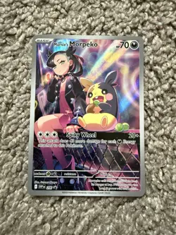 Pokemon TCG Marnie's Morpeko 206 Black Star Promo Card Near Mint Condition - Image 1