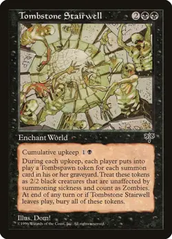 Magic the Gathering MtG Mirage Rare Tombstone Stairwell [Moderately Played] - Image 1