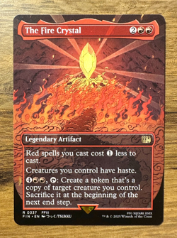 Magic MTG Final Fantasy The Fire Crystal #337 *NON-FOIL* Borderless Rare - Image 1