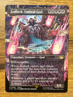 Magic MTG Final Fantasy Zodiark, Umbral God #336 *NON-FOIL* Borderless Rare - Image 1