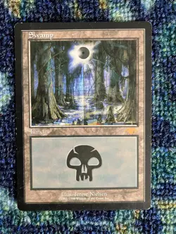 MTG Swamp Guru Lands Magic the Gathering Terese Nielsen Rare Eclipse Land - Image 1