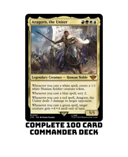 Custom MTG Commander Deck Aragorn, the Uniter EDH Magic the Gathering High Power - Image 1