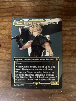 Cloud, Ex-SOLDIER (Borderless) - Commander: FINAL FANTASY MTG Plus 2 Bonus Rare! - Image 1