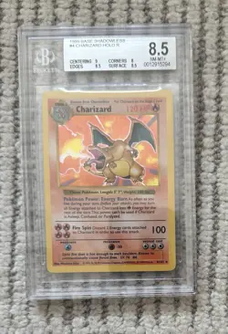 Pokemon 1999 Base Shadowless #4 Charizard Holo BGS 8.5 - Image 1