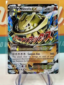M Steelix EX Ultra Rare Pokemon TCG 2016 XY Steam Siege MP Moderately Played - Image 3
