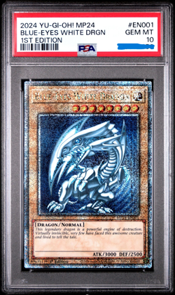 YUGIOH PSA 10 Blue-Eyes White Dragon MP24-EN001 QCR 1st Edition - Image 1