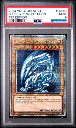YUGIOH PSA 9 Blue-Eyes White Dragon MP24-EN001 QCR 1st Edition - Image 1