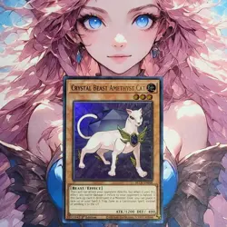 Yugioh - Crystal Beast Amethyst Cat - BLCR-EN048 - Ultra Rare - 1st Ed - NM - Image 1