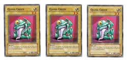 3x Yugioh! Ojama Green DP2-EN002 Duelist Pack 1st Edition TCG Cards LP - Image 1