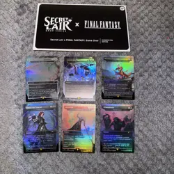 Game Over Rainbow Foil Secret Lair Final Fantasy Opened MTG Card Set - Image 1