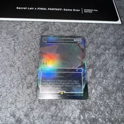 Game Over Rainbow Foil Secret Lair Final Fantasy Opened MTG Card Set - Image 2