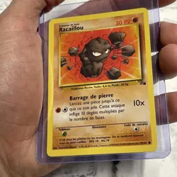 Pokemon Racaillou (Geodude) 47/62 French Pokemon Card Vintage Vtg NM/MT TCG - Image 2