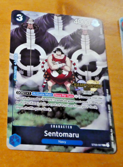 ONE PIECE ENGLISH CARD CHAMPIONSHIP HOLO GAME CARTE Sentomaru ST03-007 EN NM - Image 1