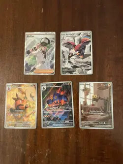 Pokemon White Flare Black Bolt 5 Card Lot Illustration Rare IR Full Art Pignite - Image 1