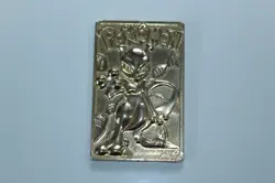 Vintage 1999 23K Gold-Plated Pokemon Mewtwo Metal Trading Card - Image 2