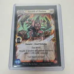 Warlord: Saga of the Storm TCG - Hazahk of Shadow - NM Promo Card - Image 1
