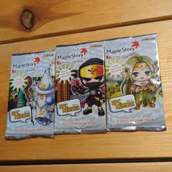 3 x Maple Story Trading Card Game Booster pack - UNOPENED - NPC Heroes (set 4) - Image 1