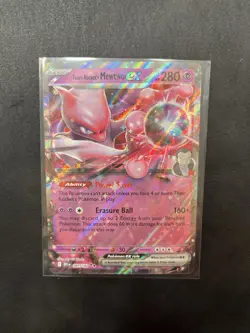 Team Rocket's Mewtwo ex 081/182 Sv10: Destined Rivals Holo Pokemon Card - Image 1