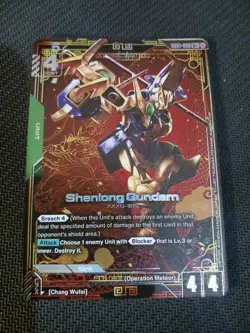 Gundam Card Game Shenlong Gundam (R+) GD01-029 Newtype Rising Mint Alt Art TCG - Image 1