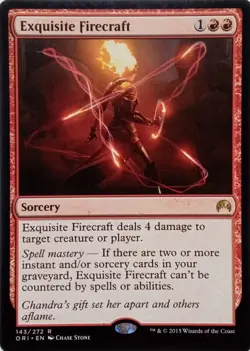 143/272 EXQUISITE FIRECRAFT RARE MAGIC ORIGINS MTG CARD - Image 1