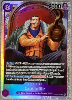 Carte One Piece Card Game Crocodile OP04-060 SR Anglais - Image 1