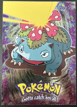 Venusaur E3 of 12 Topps Holo Foil Movie Edition Black Logo Pokemon Card LP - Image 1