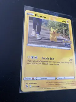 2022 Pokemon GO Pikachu Base Card Common #027/078 - Image 2