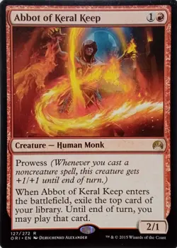 127/272 ABBOT OF KERAL KEEP RARE MAGIC ORIGINS MTG CARD - Image 1