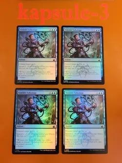 4x Sinister Sabotage | FOIL | Ravnica Remastered | MTG Magic Cards - Image 1