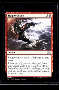 2022 MTG Magic The Gathering 2X2 Double Masters 2022 #125 Staggershock - Image 1