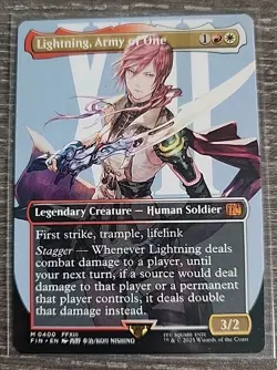 Lightning, Army of One (Borderless) #400 - MTG Final Fantasy Regular Non-foil NM - Image 1