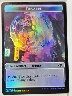 Treasure/Spirit - Foil Token - Magic the Gathering MTG Nice! - Image 1