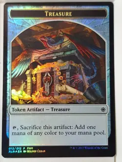 Treasure/Pirate - Foil Token - Ixalan - Magic the Gathering MTG Nice! - Image 1