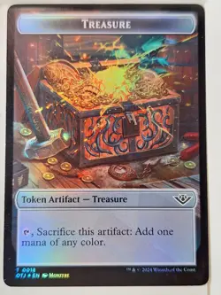 Treasure/Construct - Foil Token - Magic the Gathering MTG Nice! - Image 1
