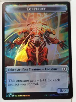 Treasure/Construct - Foil Token - Magic the Gathering MTG Nice! - Image 2