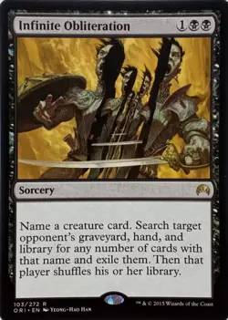 103/272 INFINITE OBLITERATION RARE MAGIC ORIGINS MTG CARD - Image 1