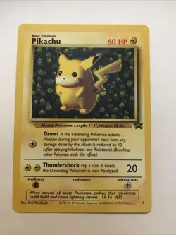 Pokemon "Ivy" PIKACHU Card BLACK STAR PROMO Set #1 Wizard of the Coast League NM - Image 1