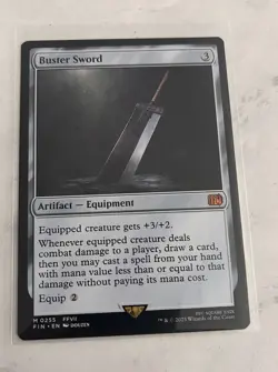 Buster Sword Final Fantasy Regular- M 0255 - FFVII FF7 Cloud- NM- Magic MtG - Image 3