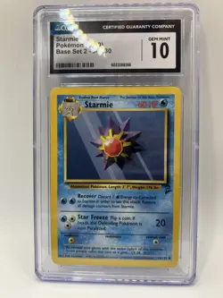 Starmie - 94/130 Base Set 2 Common Pokemon Graded CGC 10 - Image 1