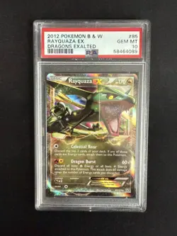 2012 Pokemon Black & White Rayquaza EX Dragons Exalted #85/124 GEM MINT PSA 10 - Image 1