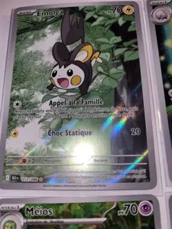 Lot 4 Cartes Pokemon Emolga AR 112 /086 + 3 Foudre Noire EV10.5 FR - Image 2
