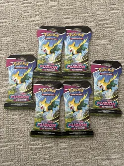 6x Pokemon TCG Sword & Shield Fusion Strike Sleeved Booster Packs (Sealed) - Image 1