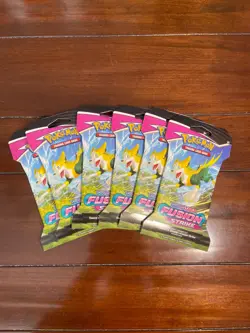 6x Pokemon TCG Sword & Shield Fusion Strike Sleeved Booster Packs (Sealed) - Image 1