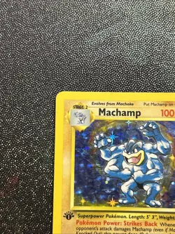 1st Edition Machamp Holo Rare 8/102 Base Set Vintage 1999 Pokemon - Image 2
