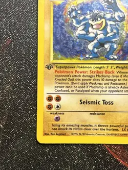 1st Edition Machamp Holo Rare 8/102 Base Set Vintage 1999 Pokemon - Image 3