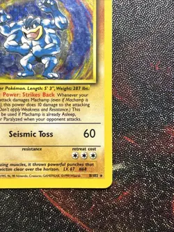 1st Edition Machamp Holo Rare 8/102 Base Set Vintage 1999 Pokemon - Image 4