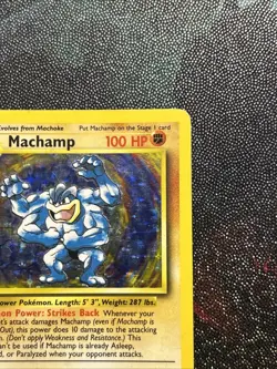 1st Edition Machamp Holo Rare 8/102 Base Set Vintage 1999 Pokemon - Image 5