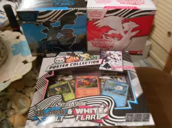 NEW Pokemon Black Bolt White Flare Elite Trainer Box (2) ETB + Poster Collection - Image 1