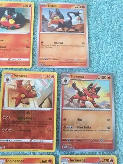 LITTEN, TORRACAT, & INCINEROAR BUNDLE OF POKEMON CARDS - Image 3